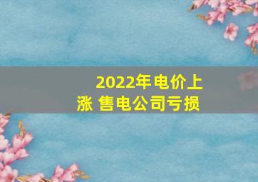 2022年电价上涨 售电公司亏损